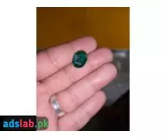 Emerald - Zamurad Stone, Emerald Claw Silver Ring - 6