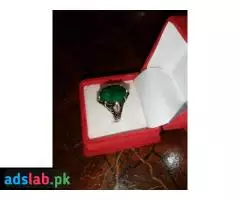Emerald - Zamurad Stone, Emerald Claw Silver Ring - 8